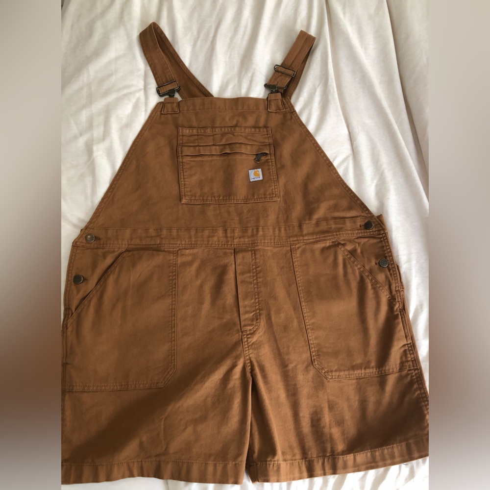 Carhartt rugged flex relaxed fit canvas shortall new